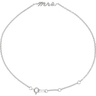Platinum Script Mrs 6 1/2-7 1/2" Bracelet