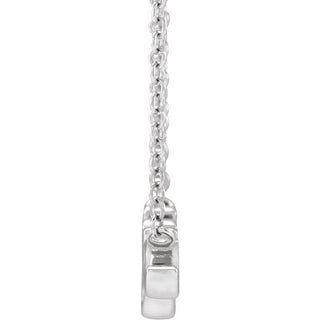 Platinum Lowercase Script Grace 18" Necklace