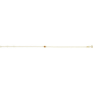 14K Yellow Natural Citrine Bezel-Set Solitaire 6 1/2-7 1/2" Bracelet
