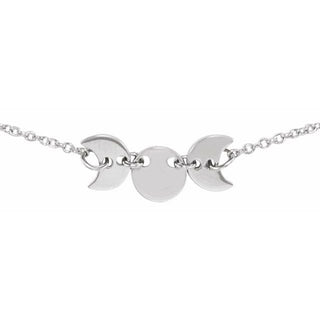 Platinum Triple Goddess 18" Necklace