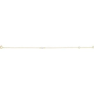 14K Yellow 1/4 CT Lab-Grown Diamond 6 1/2-7 1/2" Bracelet