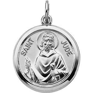 Sterling Silver 15 MM Saint Jude Thaddeus Pendant
