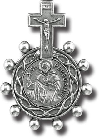 St Peregrine Oxidized Rosary Ring 25-Pack