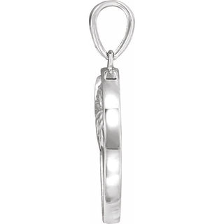 Platinum 21.9x14.9 mm Artemis Coin Pendant