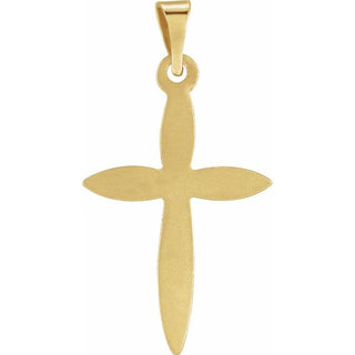 14K Yellow 18x13 mm Cross Pendant