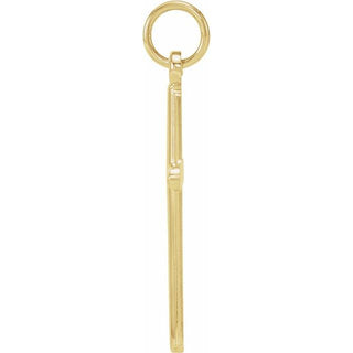14K Yellow Cross Pendant