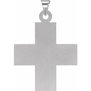 14K White 20.5x18 mm Greek Cross Pendant