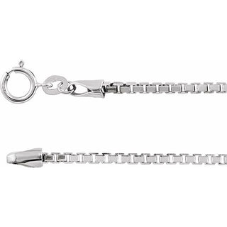 16 Inch Diamond Cut Box Chain Sterling Silver