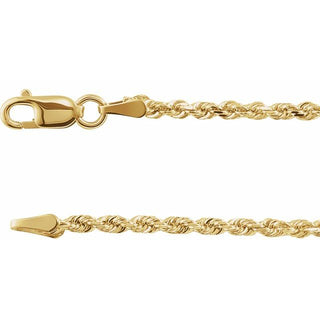 7 Inch Diamond Cut Rope Bracelet With Lobster Clasp 14K White Gold Ch949 109 P