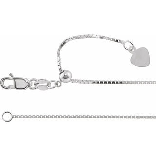 22 Inch Adjustable Box Chain With Lobster Clasp 14K Yellow Gold