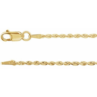 16 Inch Diamond Cut Rope Chain Sterling Silver
