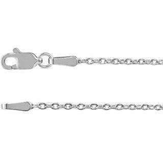 16 Inch Cable Chain With Lobster Clasp 14K White Gold