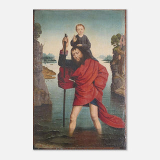 St. Christopher and the Christ Child Canvas Print - view 6