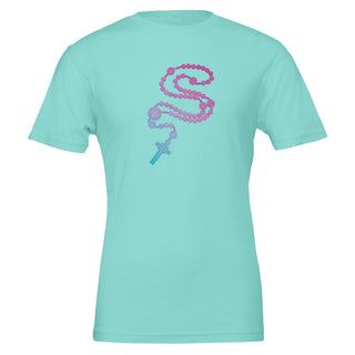 Pastel Rosary Beads Catholic T-Shirt - view 2
