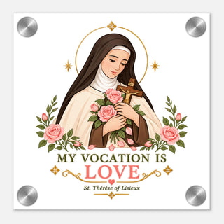 St. Thérèse of Lisieux Acrylic Wall Plaque - view 5