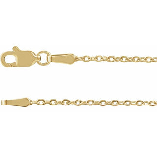 16 Inch Cable Chain With Lobster Clasp 14K White Gold