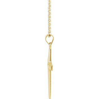 14K Yellow Cross 18" Necklace  