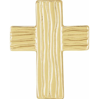 14K Yellow The Rugged Cross Lapel Pin