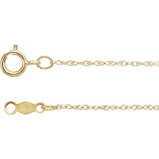 16 Inch Rope Chain With Spring Ring 10K Yellow