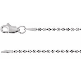 16 Inch Bead Chain With Lobster Clasp Sterling Silver Ch944 300 P