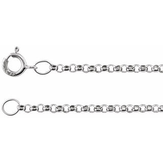 16 Inch Rolo Chain With Spring Ring Sterling Silver