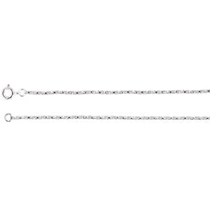 20-inch Twisted Box Chain with Spring Ring - Sterling Silver