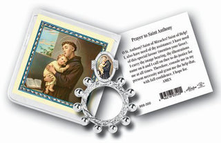 St. Anthony Rosary Ring And Prayer Card 10-Pack