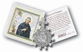 St. Peregrin Rosary Ring And Prayer Card 10-Pack