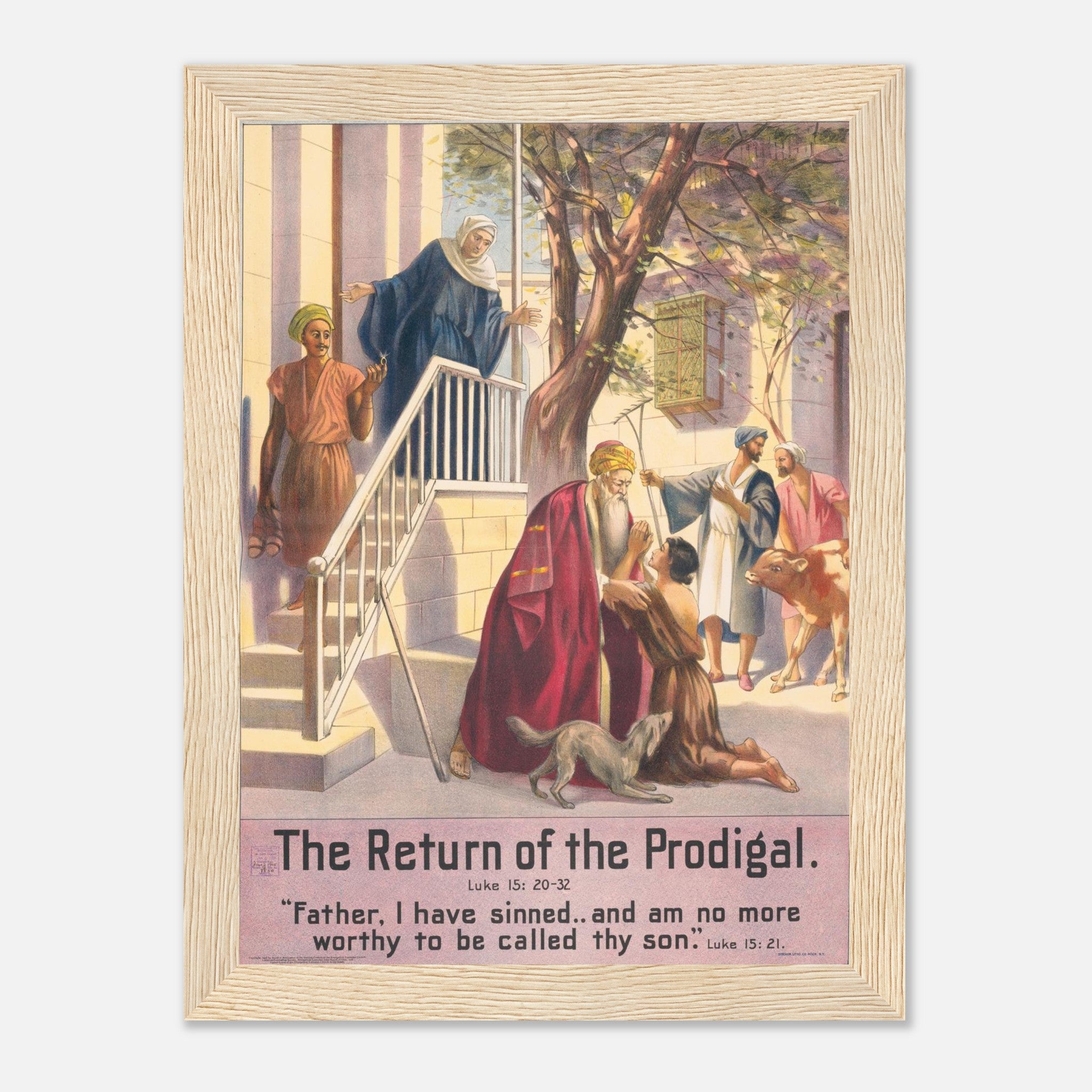 Vintage Return of the Prodigal Framed Poster – CatholicShop.com