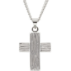 Sterling Silver 18x13 MM The Rugged Cross Pendant