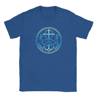 Aqua IHS Cross and Anchor Emblem T-Shirt - view 12