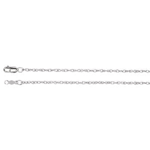 20-inch 1.5MM Rope Chain with Lobster Clasp - 14K White Gold