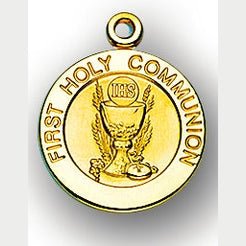 3/4-inch14K Gold Round Saint Therese Medal
