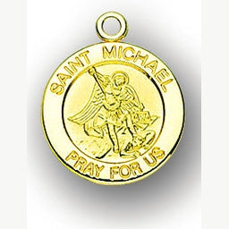 7/8-inch14K Gold Round Saint Henry Medal