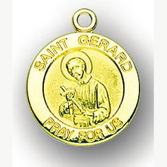 7/8-inch14K Gold Round Saint Peter Medal