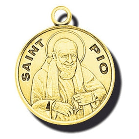 7/8-inch 14K Gold Round Saint Faustina Medal