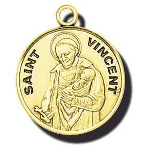 7/8-inch14K Gold Round Saint Susan Medal