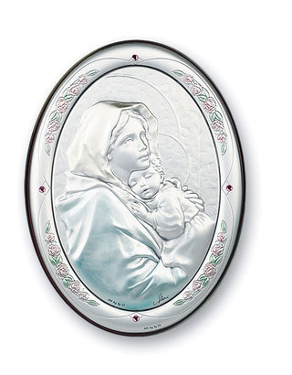 Antique Pewter Frame | Sterling Silver Our Lady of the Miraculous Medal