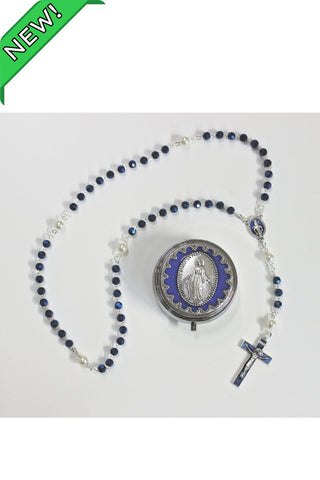 Miraculous Medal Rosary w/ Box 16.5"