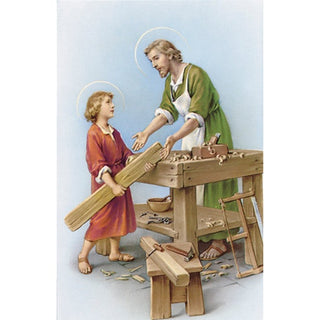 100-Pack - St Joseph The Worker Holy Card