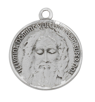 Pewter Holy Face Of Jesus Pendant