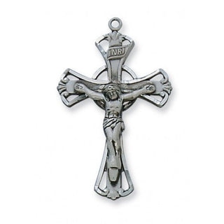 Antique Silver Crucifix with 18" Chain