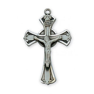 Antique Silver Crucifix with 18" Chain