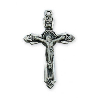 Antique Silver Crucifix with 18" Chain