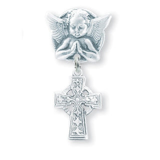 Sterling Silver Baby Celtic Cross Pin