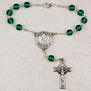 6MM Green Irish Auto Rosary