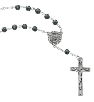 Hematite Saint Michael Auto Rosa