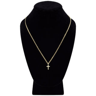 Cross Cubic Zirconia Pendant With Necklace Set 14K Gold Filled
