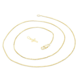 Cross Cubic Zirconia Pendant With Necklace Set 14K Gold Filled