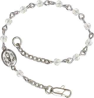 Silver Plated Bracelet with 4mm Crystal Fire Polished beads